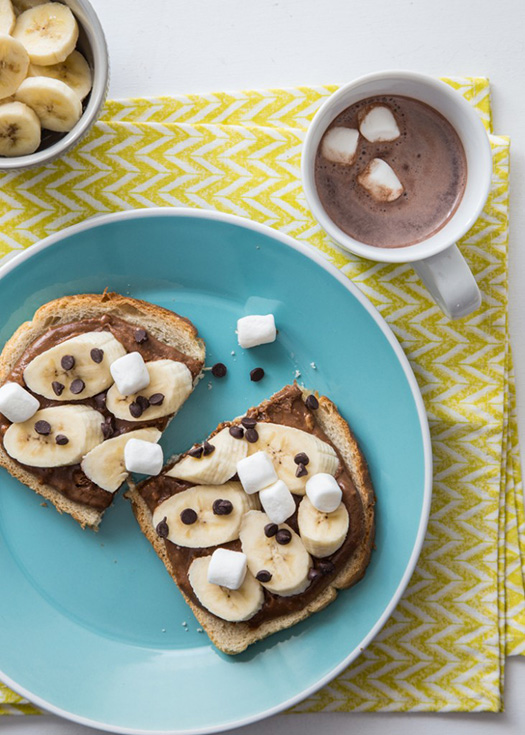 Chocolate Marshmallow Banana Toast Campfire Marshmallows